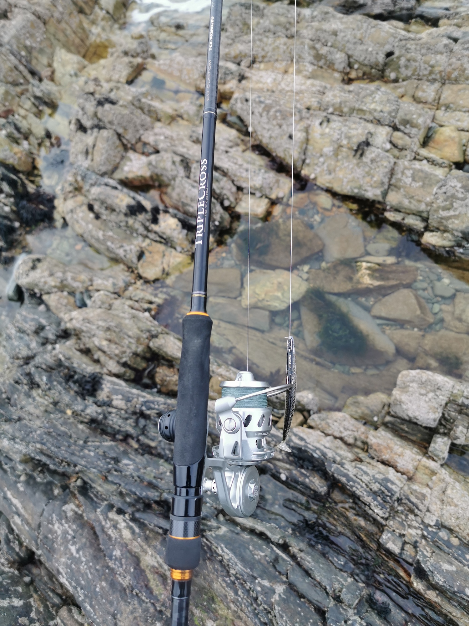 Custom sea bass lure fishing rod made in uk